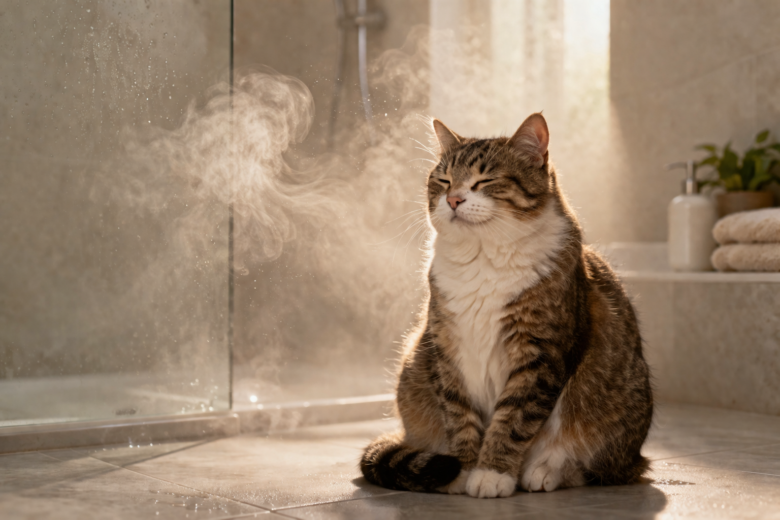 Steam Therapy for Cat Sneezing
