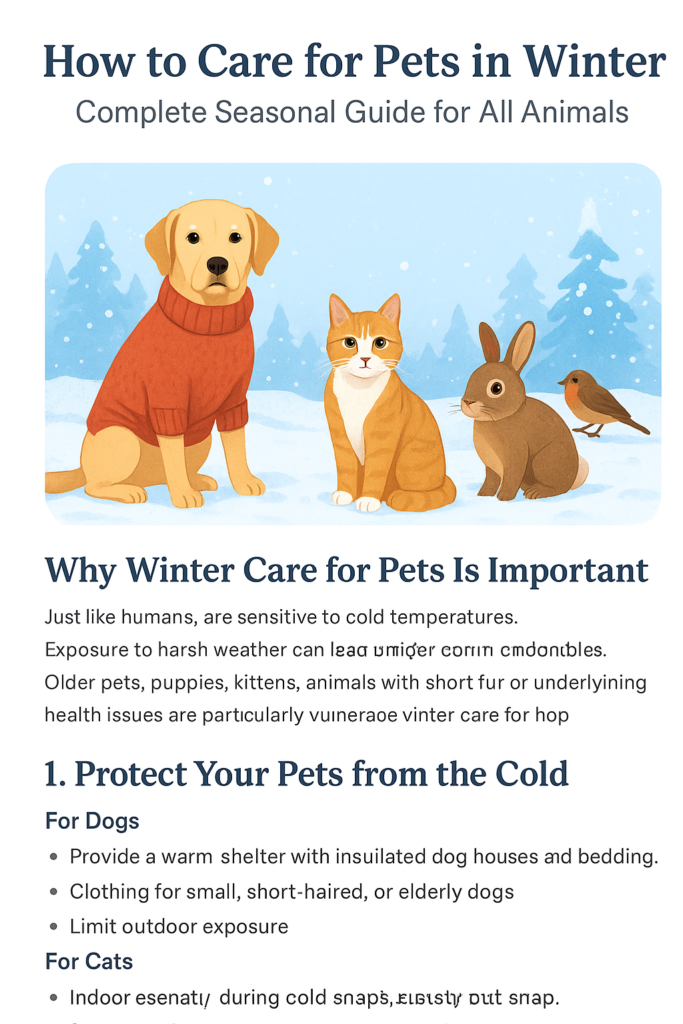 How to Care for Pets in Winter