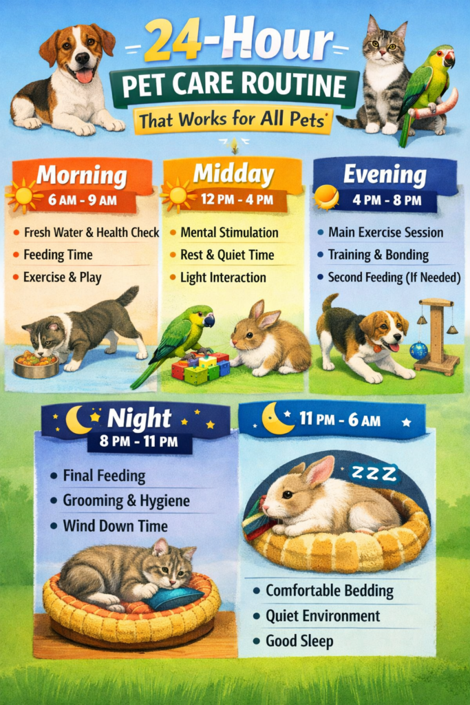 24-Hour Pet Care Routine