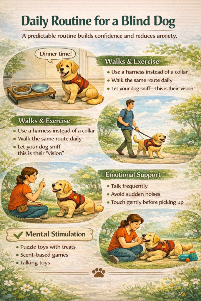 blind dog care