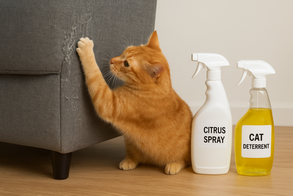 how to get a cat to stop scratching furniture