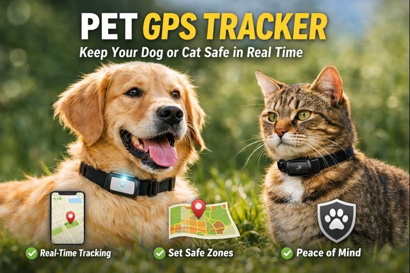 Pet GPS tracker for dogs and cats