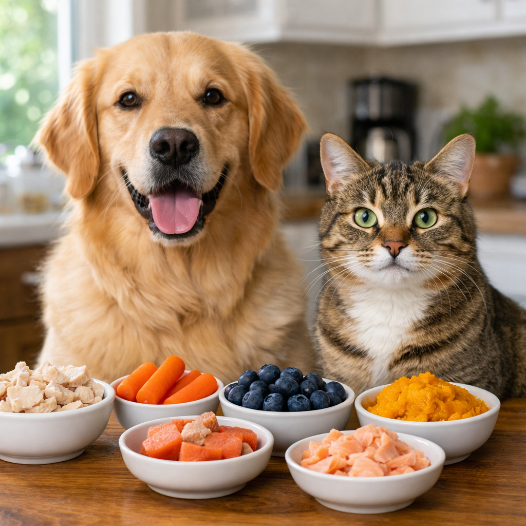 safe human foods for dogs and cats
